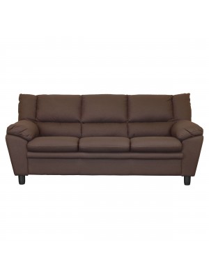 Divano Similpelle Effetto Nabuk 2 o 3 Posti Imbottito, con Braccioli (Old brown, 3 posti)
