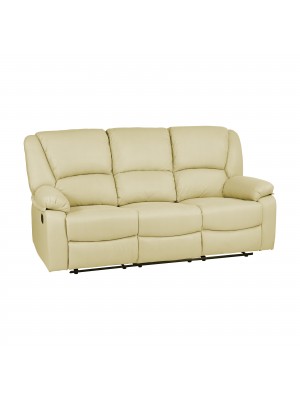 Divano 3 posti relax reclinabile colore "Nabuk Beige" con poggiapiedi modello Calipso Totò Piccinni