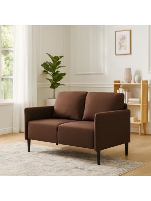 Vista ambientata Divano 2 Posti in Tessuto colore Marrone modello Poker Totò Piccinni