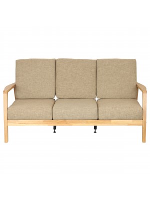 Divano 3 posti design moderno colore Beige con struttura Naturale modello Scirocco Totò Piccinni