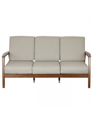 Divano 3 posti design moderno colore Grigio con struttura noce con cuscini modello Scirocco Totò Piccinni