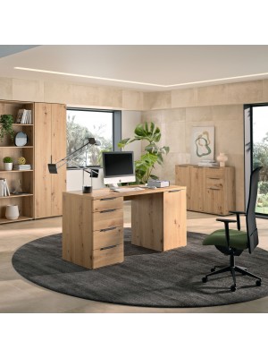 Copertina scrivanie in legno peer ufficio con 4 cassetti Totò Piccinni