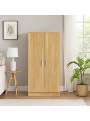 Vista ambientata Scarpiera a mobiletto 2 ante e 6 ripiani porta scarpe in legno colore Frassino Totò Piccinni