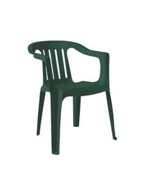Scab Sedia Giada monoblocco in Resina Impilabile | Made in Italy (Verde)