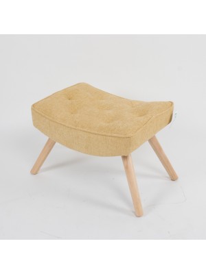 SGABELLO con gambe in legno di faggio Multicolore Design Patchwork (Giallo)
