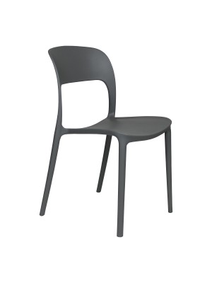 Prospettiva Sedia Omega in Polipropilene Moderne Design Impilabile grigio totò piccinni