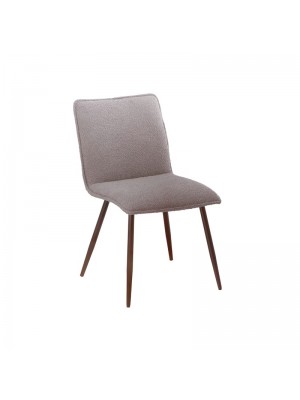 Sedia in Tessuto imbottita colore Grigio Scuro con struttura in metallo modello Bouclè Totò Piccinni