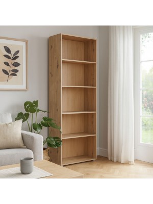 Vista ambientata Libreria in Legno colore Rovere Artisan 5 vani Totò Piccinni