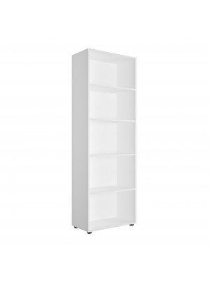 Libreria in Legno colore "Bianco Matt. Opaco" 5 vani Totò Piccinni