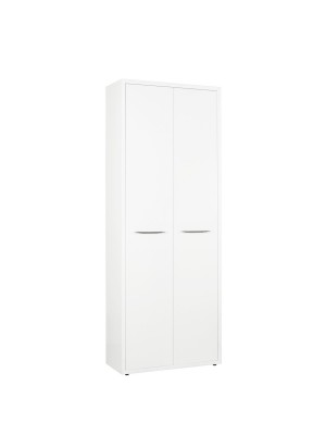 armadio moderno bianco laccato vista diagonale 