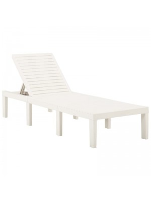 Lettino Haiti modulabile con effetto doghe in polipropilene 
