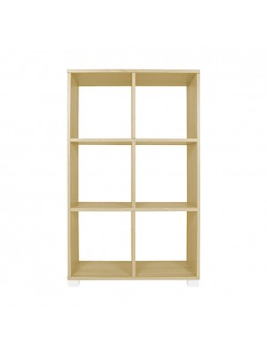 libreria in legno 6 scomparti rovere