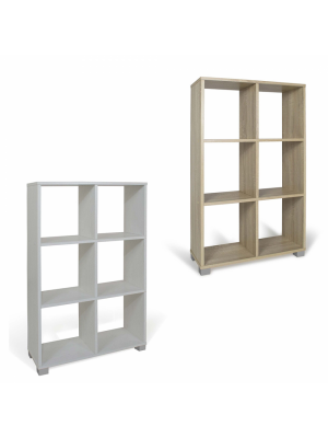 libreria in legno design moderno 6 scomparti