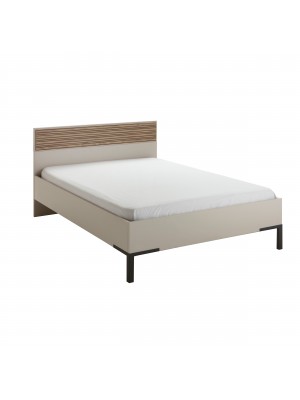 letto piazza e mezza cannettato/cashmere vista diagonale 
