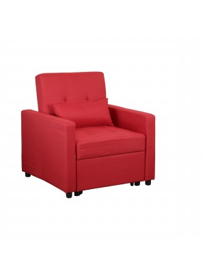 Poltrona letto in Tessuto colore Beige con braccioli modello Prestodormo Totò Piccinni