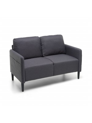 Divano 2 Posti in Tessuto colore Blu Jeans modello Poker Totò Piccinni