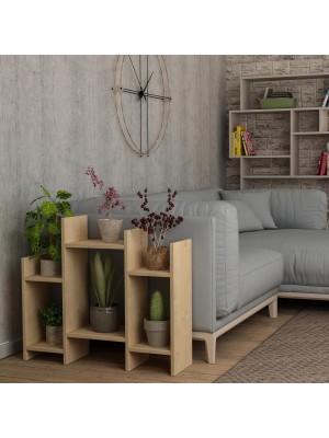 Tavolino da salotto con libreria  77 X 65h cm - JAR (Naturale)