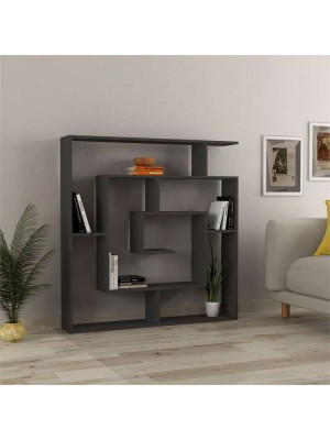 Libreria in legno colore Antracite design geometrico modello Dedalo Totò Piccinni