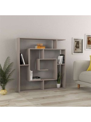 Libreria in legno colore Tortora design geometrico modello Dedalo Totò Piccinni