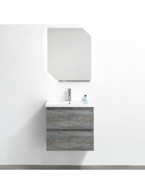 Set VOLTURNO Mobile Bagno sospeso con due cassettoni specchio led touch con  lavabo 120 cm