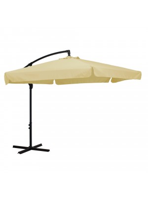 Ombrellone Salento a Braccio in Metallo e in Poliestere Diametro 3 Metri (Beige)