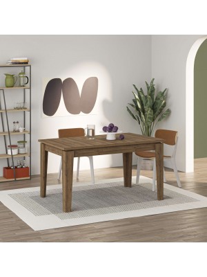 Vista diagonale ambientata Tavolo Allungabile in Legno 140/190 colore Rovere Antico modello Eron Totò Piccinni