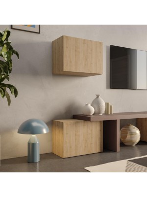 Vista ambientata Modulo da terra con anta reversibile colore rovere cadiz 55x40h modello modula Totò Piccinni