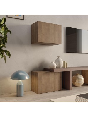 Vista ambientata Modulo da terra con anta reversibile colore rovere mercure 55x40h modello modula Totò Piccinni