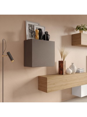 Vista ambientata Pensile con anta reversibile colore bronzo 55x50h modello Modula Totò Piccinni