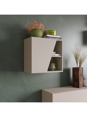 Vista ambientata Pensile con anta sagomata reversibile cashmere 55x50h modello modula Totò Piccinni