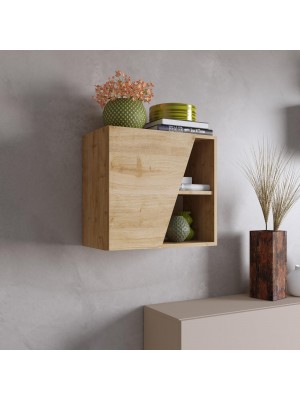 Vista ambientata Pensile con anta sagomata reversibile rovere cadiz 55x50h modello modula Totò Piccinni