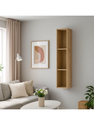 Vista ambientata Pensile in legno colore Rovere Artisn con 3 vani modello Orbis Totò Piccinni