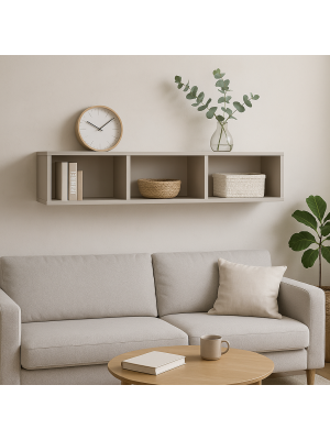 Vista ambientata Pensile in legno Cashmere 3 vani modello Mandala Totò Piccinni
