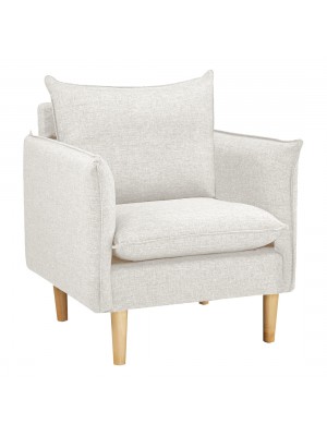 Poltroncina in Tessuto colore Beige imbottita modello Dario Totò Piccinni
