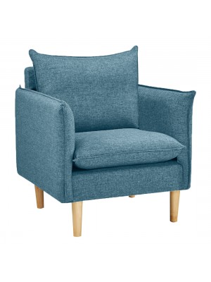 Poltroncina in Tessuto colore Blu imbottita modello Dario Totò Piccinni