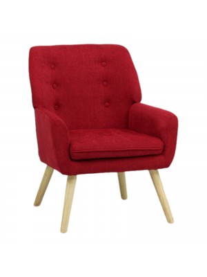 Poltroncina in Tessuto imbottita colore Bordeaux modello Livia Totò Piccinni