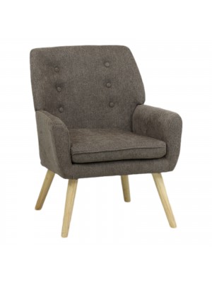 Poltroncina in Tessuto imbottita colore Marrone modello Livia Totò Piccinni