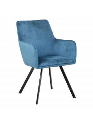 Poltroncine in Velluto colore Ottanio con gambe in metallo modello Borghese Totò Piccinni