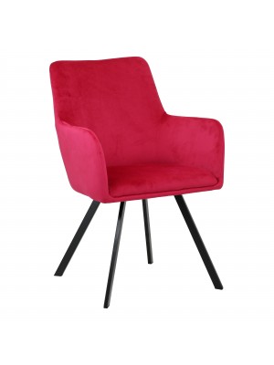 Poltroncine in Velluto colore Bordeaux con gambe in metallo modello Borghese Totò Piccinni