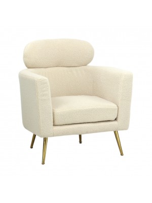 Poltrona in Velluto boulcè colore Beige modello Monia Totò Piccinni