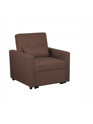 Poltrona letto in Tessuto colore Marrone con braccioli modello Prestodormo Totò Piccinni
