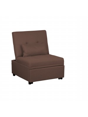 Poltrona letto in Tessuto colore Marrone senza braccioli modello Prestodormo Totò Piccinni