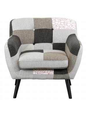 poltrona imbottita in tessuto patchwork elegant b