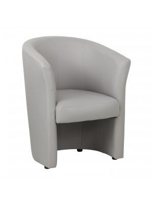 Poltrona a pozzetto in Ecopelle colore Grigio design moderno modello Rita Totò Piccinni