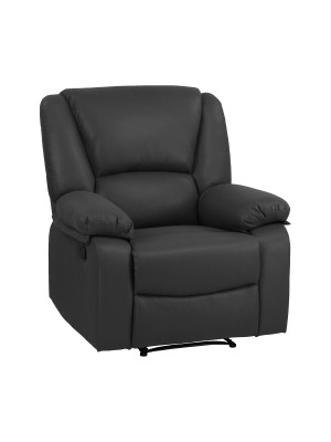 Poltrona relax reclinabile colore "Nabuk Grigio Scuro" con poggiapiedi modello Calipso Totò Piccinni