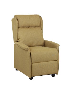 Poltrona Reclinabile Relax manuale Push Back, colore beige - Modello Cadice Totò Piccinni
