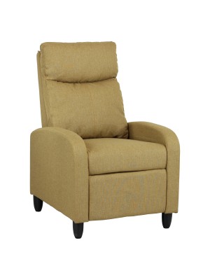 Poltrona Reclinabile Relax manuale Push Back, colore beige - Modello Madrid Totò Piccinni