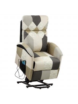 poltrona design moderno reclinabile alzapersona con massaggio e schienale riscaldato elegant