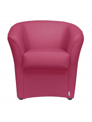 Poltrona Poltroncina a POZZETTO Ecopelle, artigianale Made in Italy Fucsia Totò Piccinni