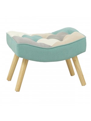 Sgabello colore Patchwork Sky con gambe in legno modello Sgabello Patchwork Totò Piccinni